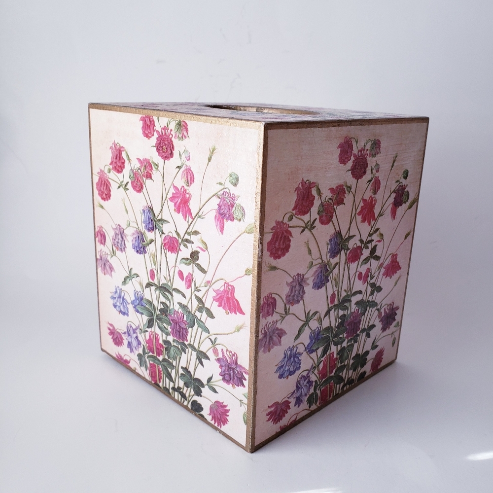 Vintage Floral Tissue Box Cover - Picture 2 of 9